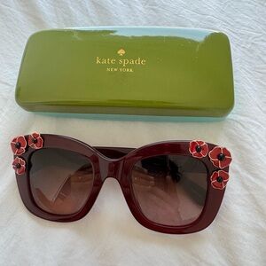 Kate Spade Red Floral Sunglasses